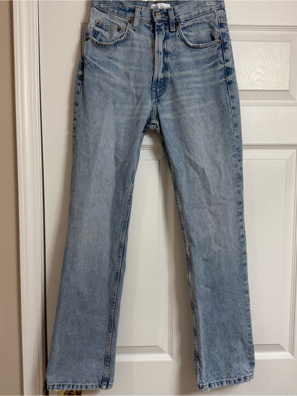 Zara Light Blue Straight Leg Women's Jeans